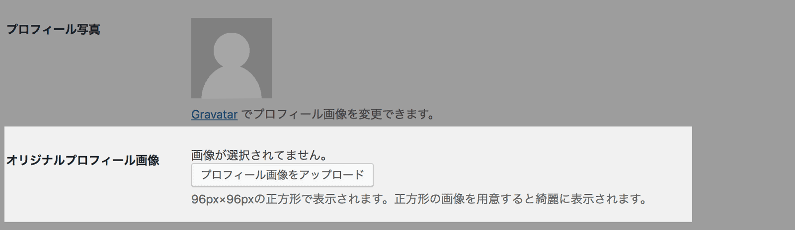 オリジナルのユーザー画像設定機能